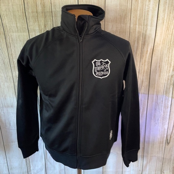 Mens Maverik lacrosse black track jacket size M - Picture 1 of 9